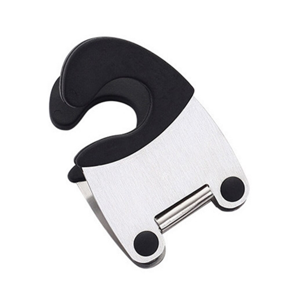 Nuttig Lepel Pot Clips Rest Scoop Pollepel Houder Handige Spatel Pot Clip Tang Houder Voor Pan Lepel Keuken Koken Opslag tool: Black