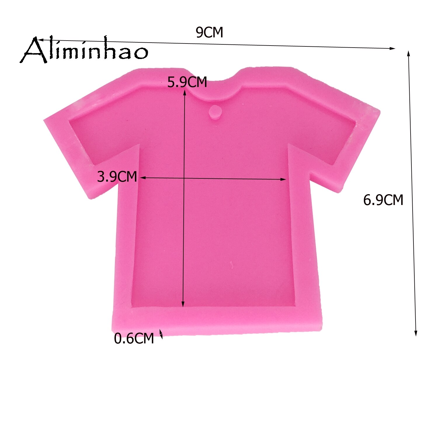 DY0046 DIY kleding siliconen mal DIY Meisje shirt voor sleutelhangers met gat Fimo Polymeer Klei Hars polymeer klei silicone mould
