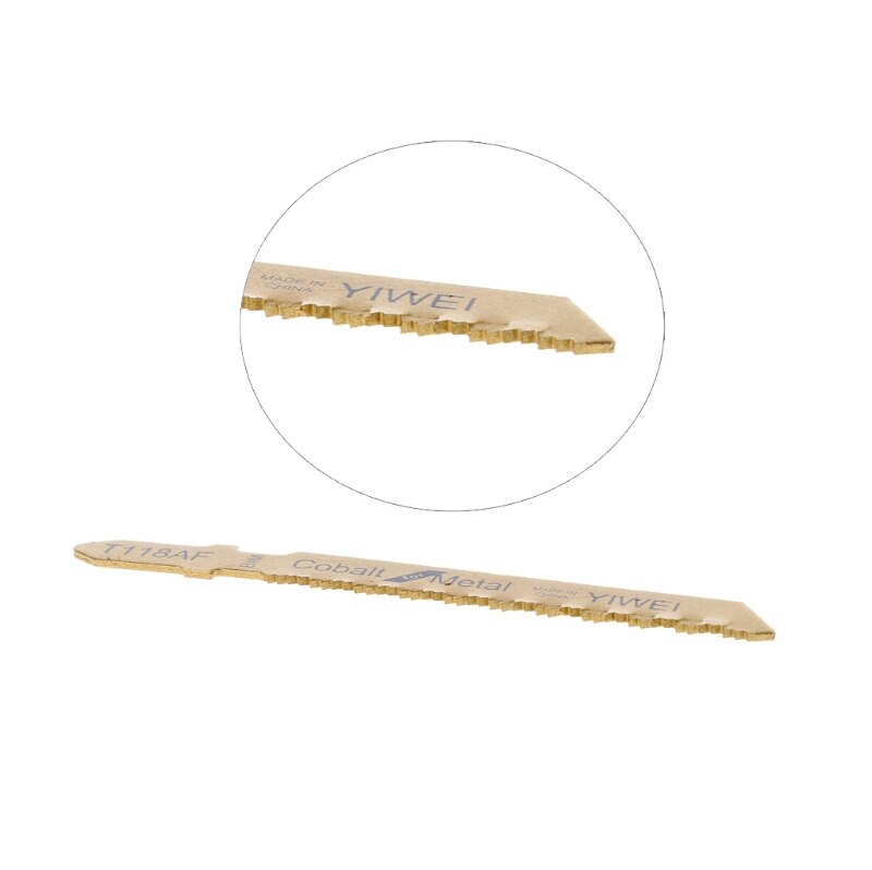 5-Pack HCS T118AF Jigsaw Blades – High Carbon Steel, 75mm Total Length, Fast Cutting For Wood, PVC, Plastic & Metal