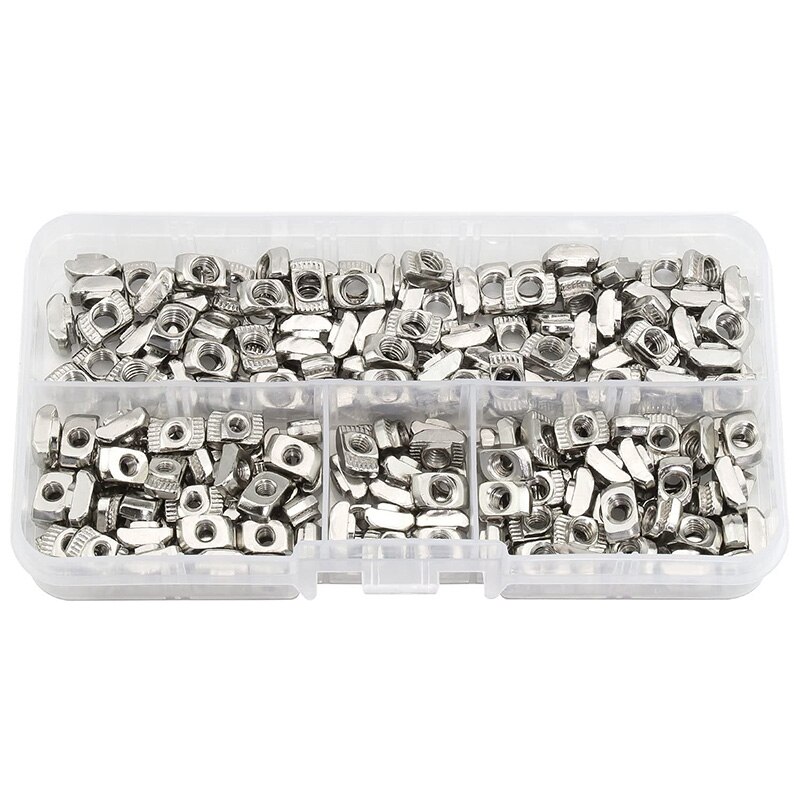 160 pièces T écrous, T fente écrou marteau tête fixation écrou pour profilé en aluminium (M3 M4 M5)