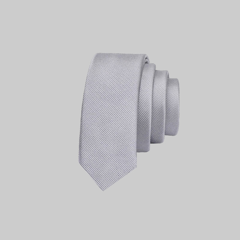 Cravate fine en soie pour hommes, nouveauté, décontractée, vert clair, 4CM,: Argent