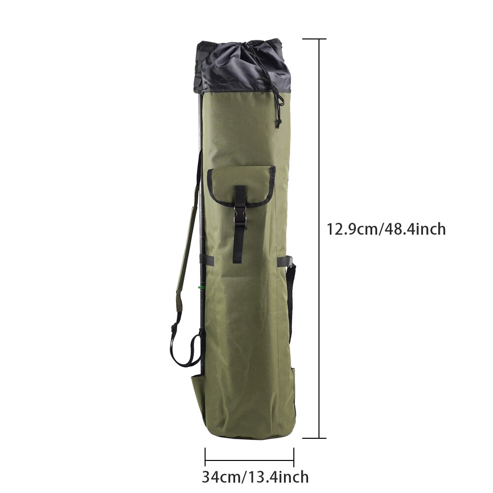 Sac de canne à pêche en tissu Oxford, pratique, confortable, doux et polyvalent, sac de rangement d'équipement de pêche avec grand espace de rangement, sac Durable