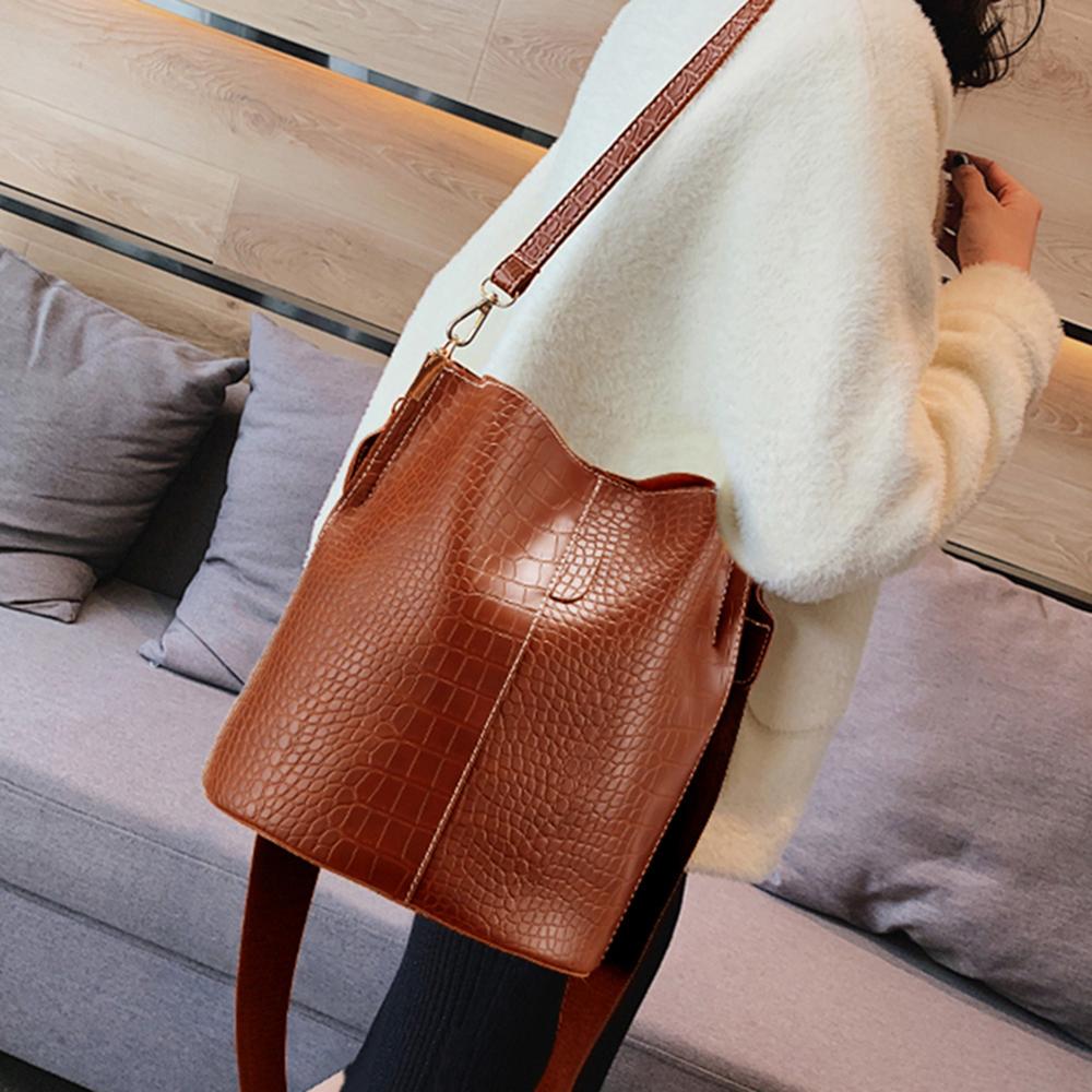Bandoleras clásicas de piel sintética con patrón de cocodrilo para mujer, bandolera de hombro, bolso de mano, bolsas de compras para viaje