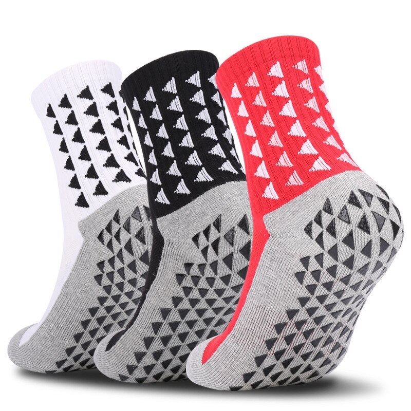 1 Pair Sport Socks Anti Slip Non Skid Slipper Socks with Grips for Adults Men Women Fitness Workout Play Football Sweat Socks