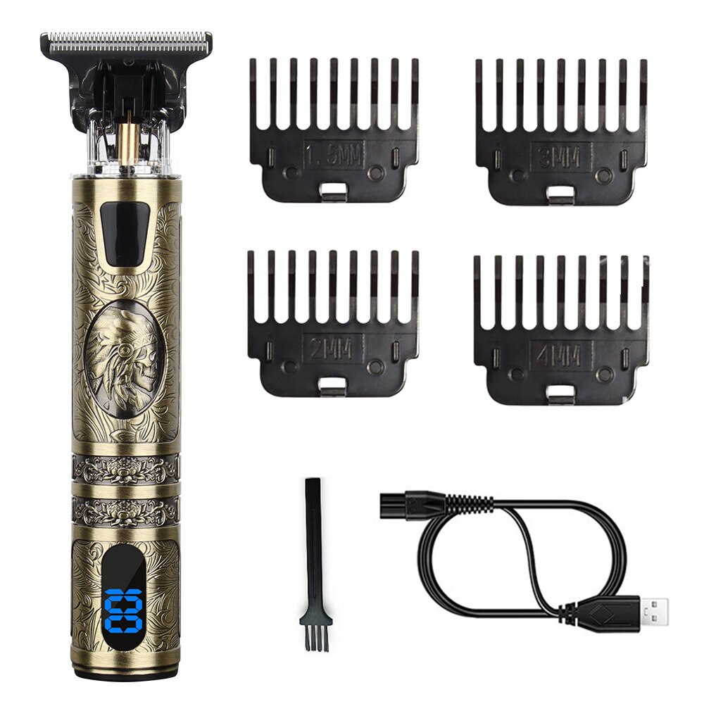 Elektrische Haar Schneiden Maschine Für Männer Drache Friseur Haar Trimmer 0mm Bart Rasierer USB kabellos Haar Haarschneidemaschine einstellen: Indianer