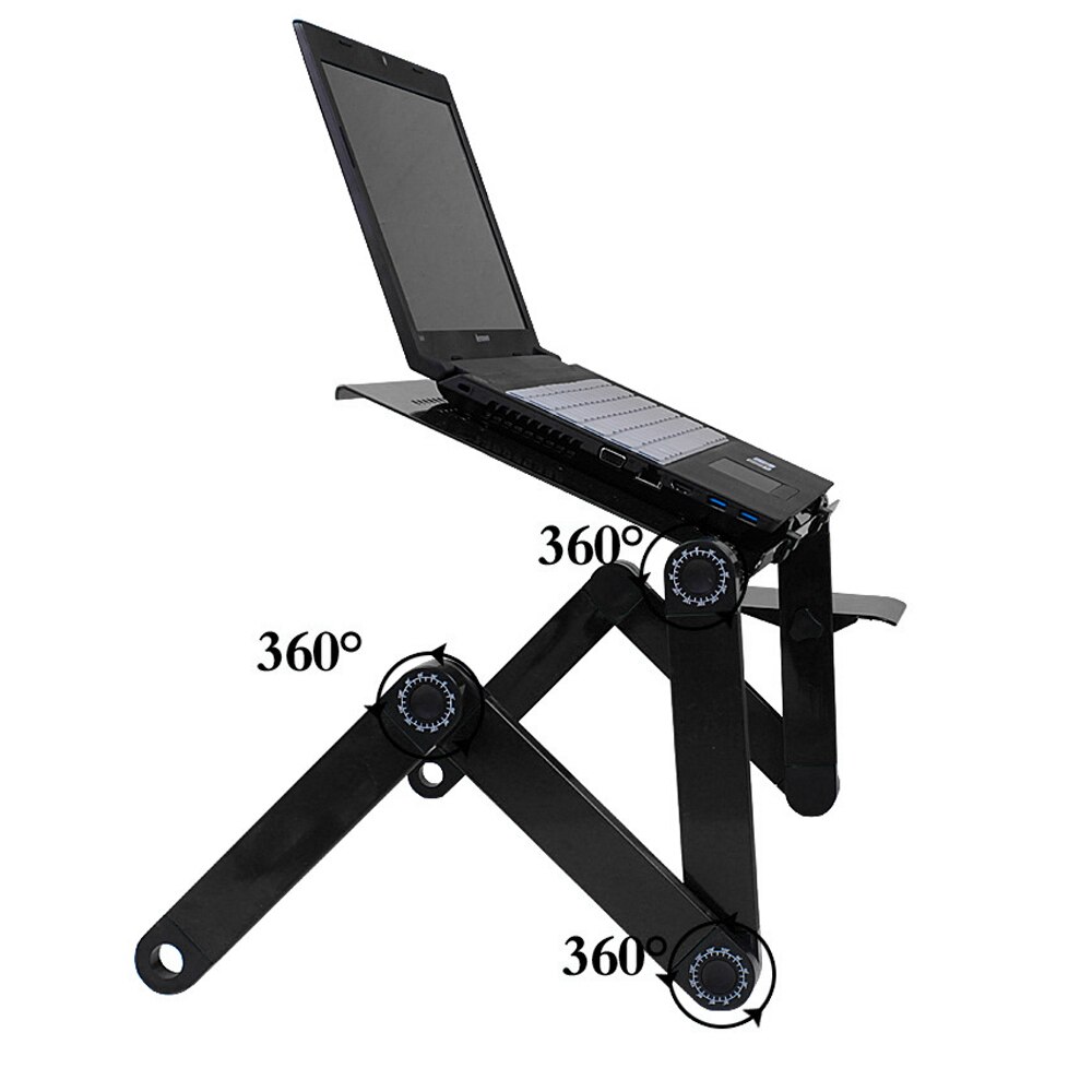 Multifunction Laptop Desk Aluminum Laptop Stand Table Lapdesk for Bed Sofa Foldable Notebook Table Desk with Mouse Tray