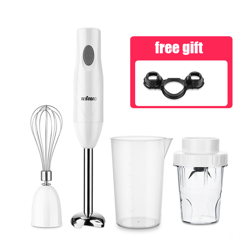 Household Electric Blender Multifunction Food Processor Mixer Portable Kitchen Whisk Beaker Juicer Milkshake Maker Blender EU: a set / EU PLUG