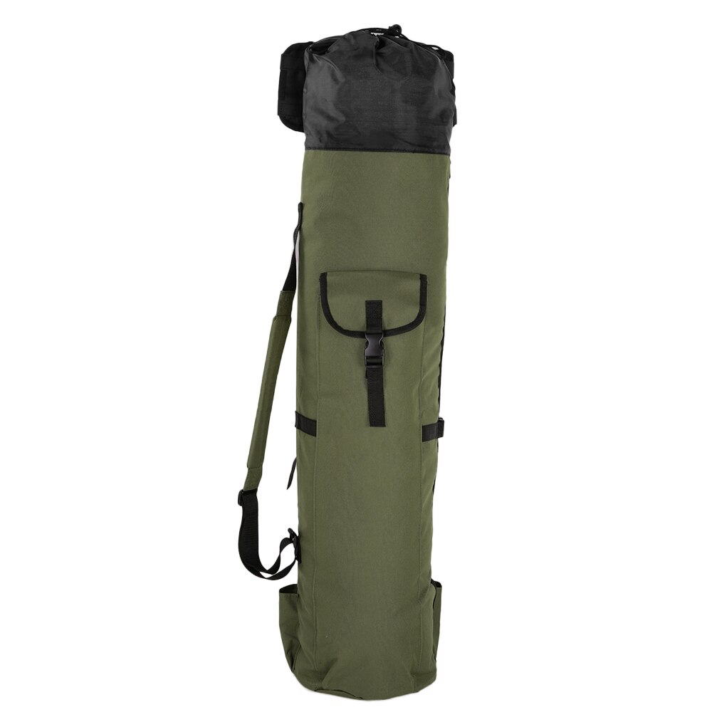 Dark Green Fishing Bag Folding Fishing Rod Reel Lure Carrier Case Pole Storage Backpack 5 rods reels pouch for Carp Fishing: Green