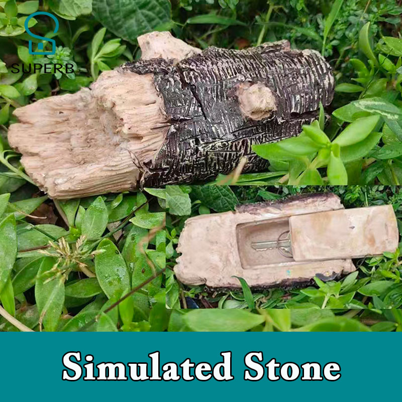 Superb escape room props simulated stone snail frog to hide object Key Box Outdoor Garden Secret Key Hidden Storage Box jxkj1987: Blue