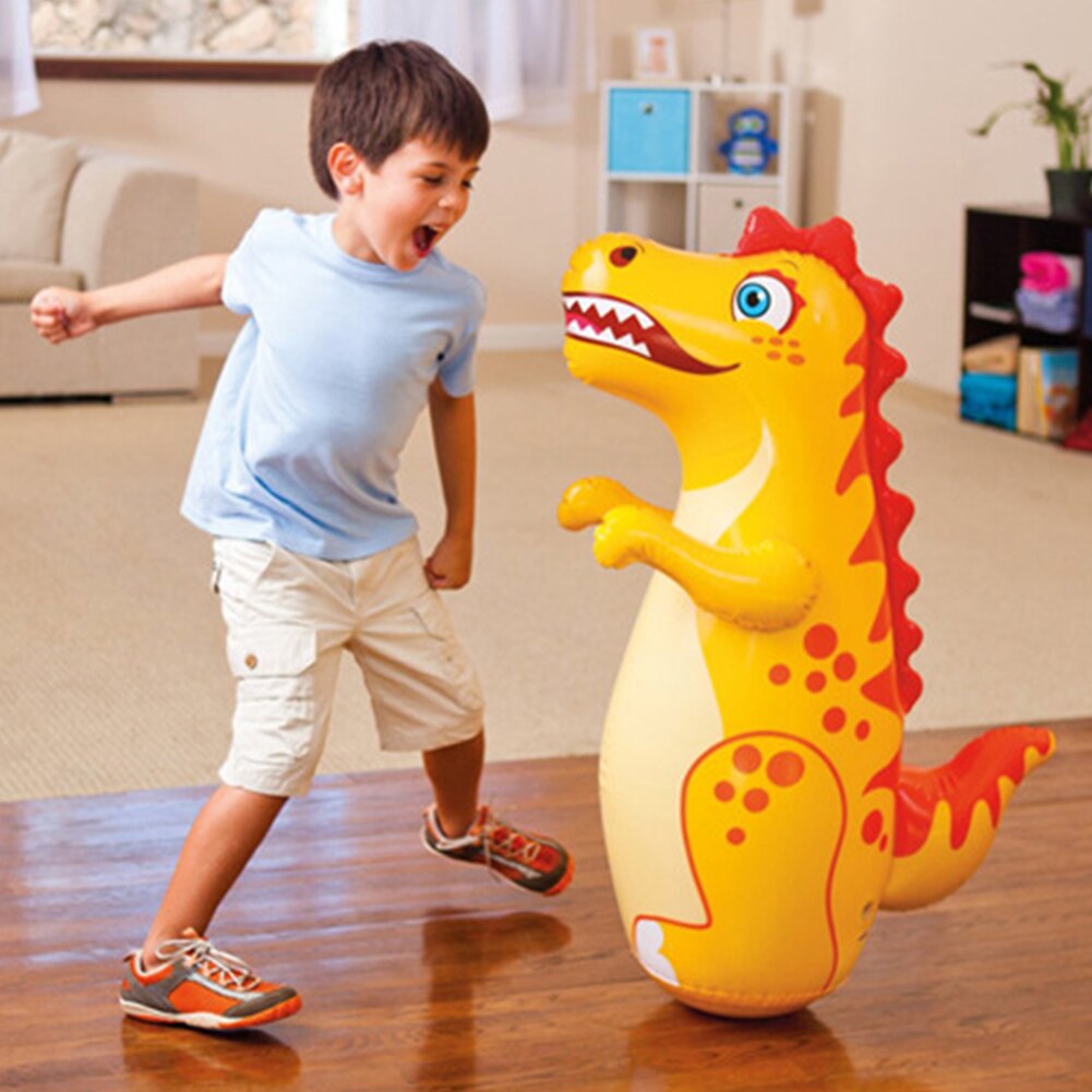 Beach Inflatable Tumbler Toy 3D Cartoon Animal Cute Fun Swimming Pool Boxing Bag