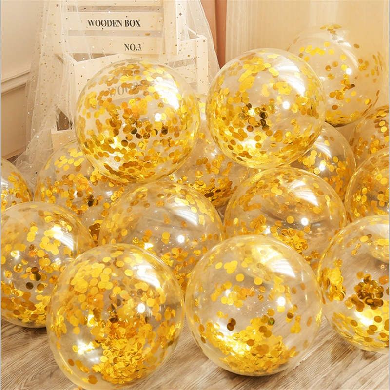 12 Inch 15 Pcs Rose Gold Confetti Latex Ballonnen, Baby Shower, Bruiloft Decoratie, kinderen Verjaardagsfeestje Ballonnen