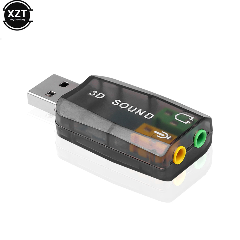 External Usb To 3.5mm Mic Headphone Jack Stereo Headset 3d Sound Card Audio Adapter Speaker Interface For Laptop