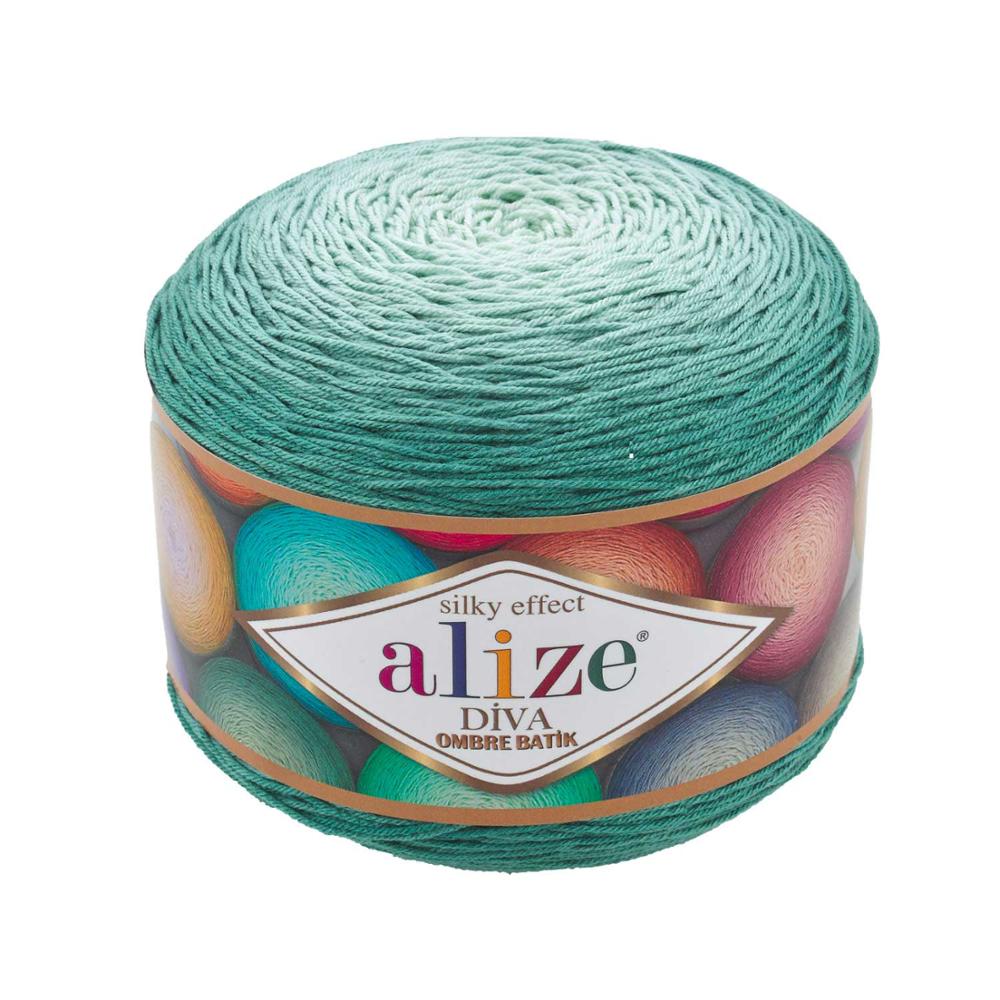 Thread Best Cake Yarn 1 Pack ( 2 Balls) Alize DIVA OMBRE BATIK Hand Knitting Yarn ( %100 Microfiber Acrylic ) 250 Gram 875 Meter: 7369