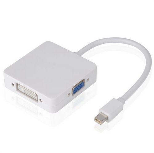 3 in1 Thunderbolt Mini DP displayport-naar HDMI DVI VGA Adapter Kabel voor MacBook