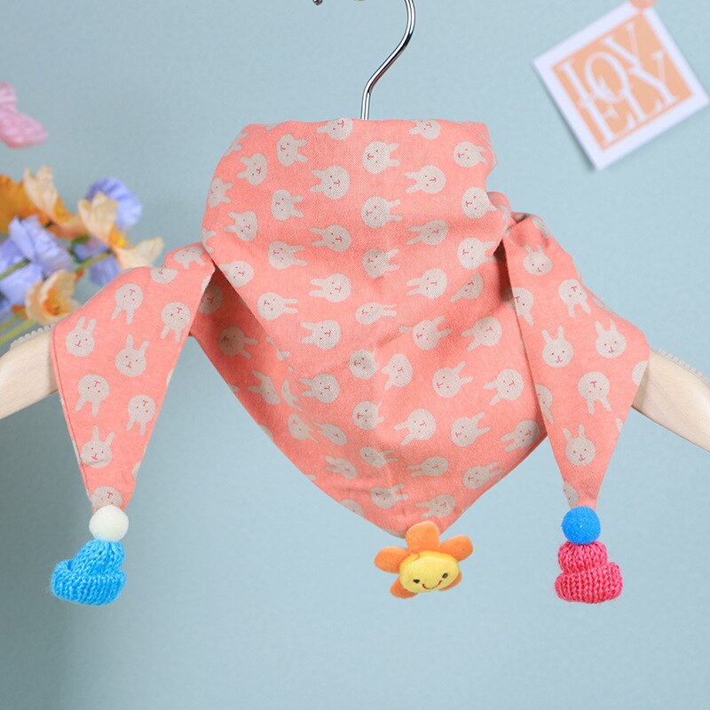 Sciarpa per bambina inverno autunno dolce stampa sciarpa per bambini sciarpa per bambini in cotone caldo antivento sciarpa a triangolo abbigliamento per bambini: 04