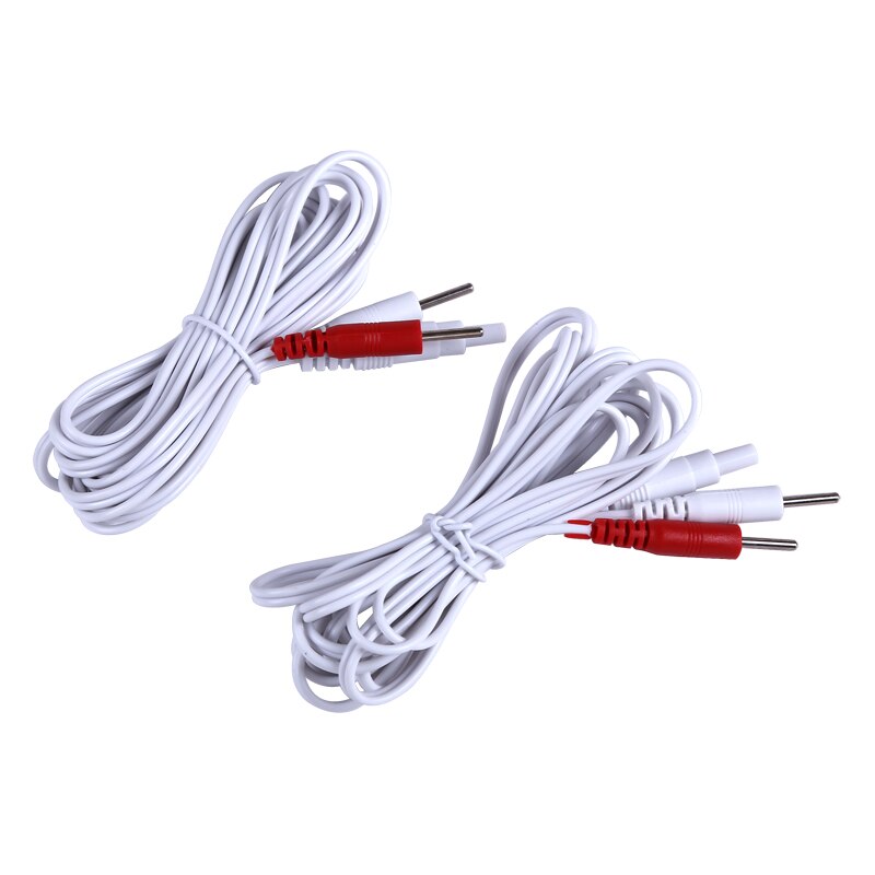 1/2 Stuks Elektrode Kabel Geleidende Draad 2.5Mm Voor Elektrode Pad Digitale Tientallen Machine Elektrode Pad Elektrode Lood draden: 2pcs