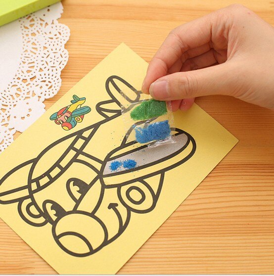 20Pcs/10Pcs Magic Art Pad Sand Painting Cards Early Educational Learning Drawing Paints for Children