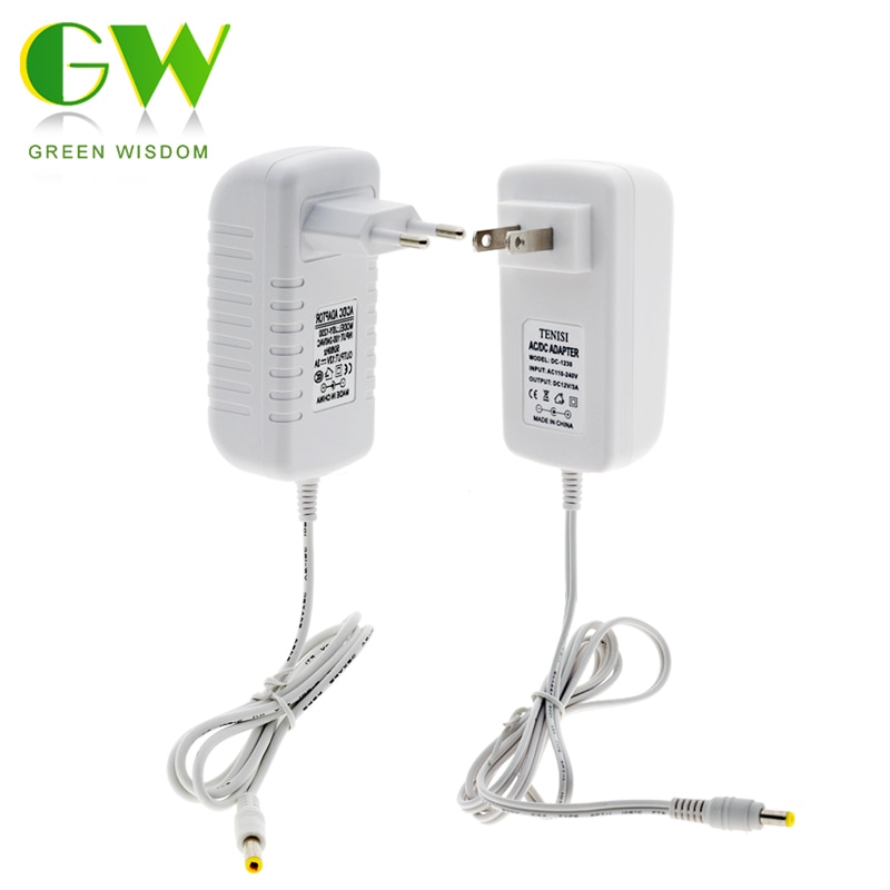 Dc12v strømforsyningsadapter hvid skal  ac100-240v belysningstransformatorer udgang  dc12v 1a / 3a strømomformer til led strip.