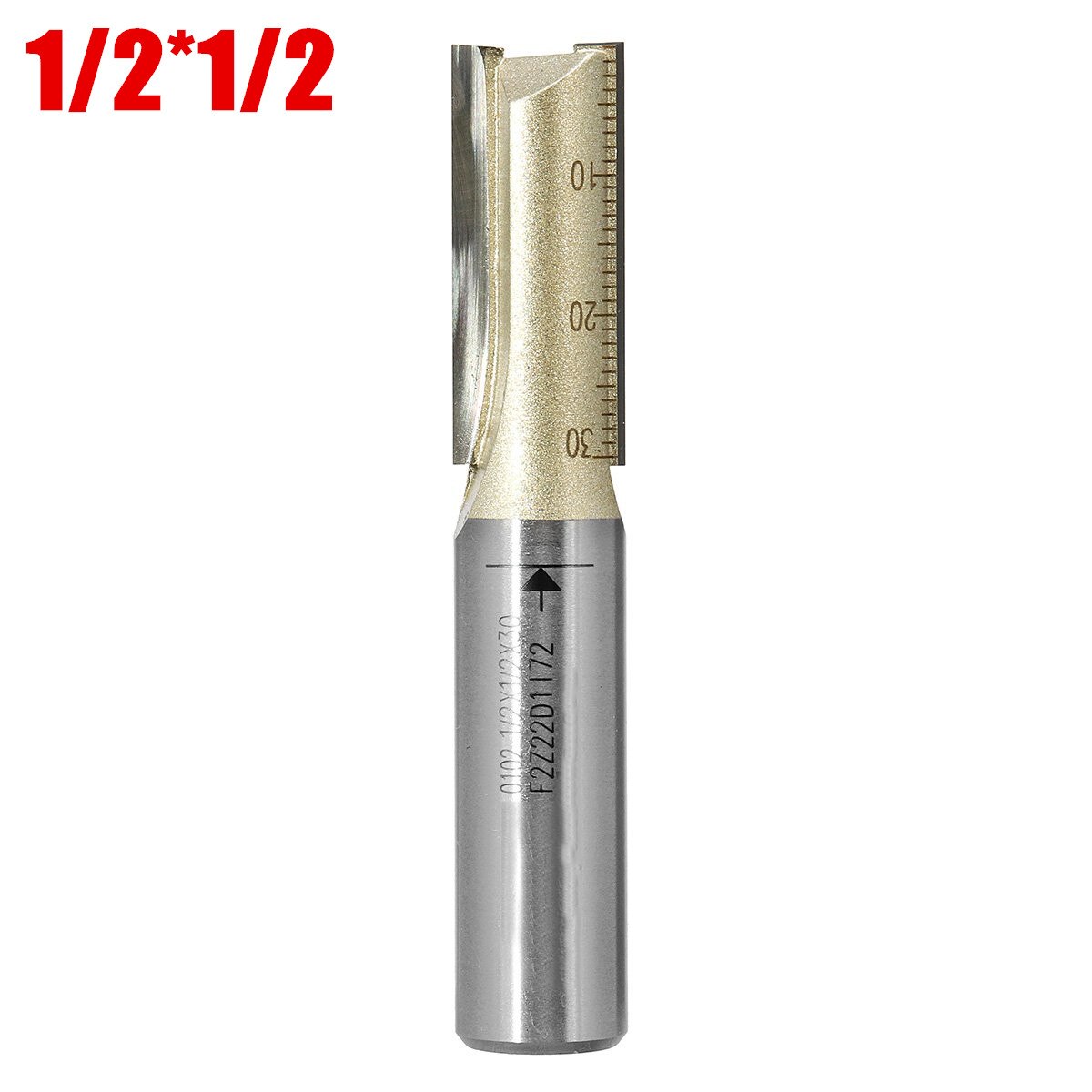 1 Stuk 1/2 Inch Schacht Dubbele Fluit Straight Router Bit Cutter Cnc Carbide Houtbewerking Snijgereedschap