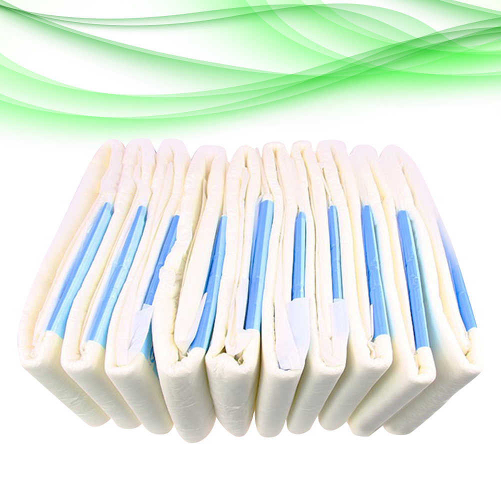 10 Stuks Volwassen Luier Patiënt Speciale Luier Eenvoudige Water-Absorberende Beschermende Volwassen Luier (Maat L, 1 Pack Heeft 10 Stuks)