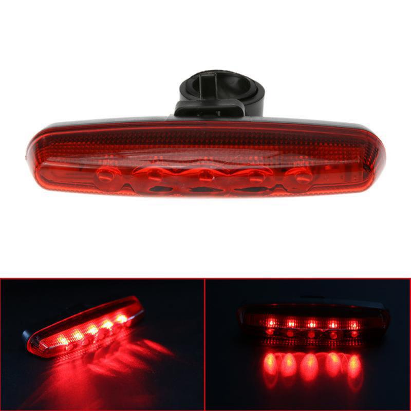 Mountainbike achterlicht 5 led fietsveiligheidswaarschuwing rood achterlicht ultrafelle waterdichte fietsachterlichten