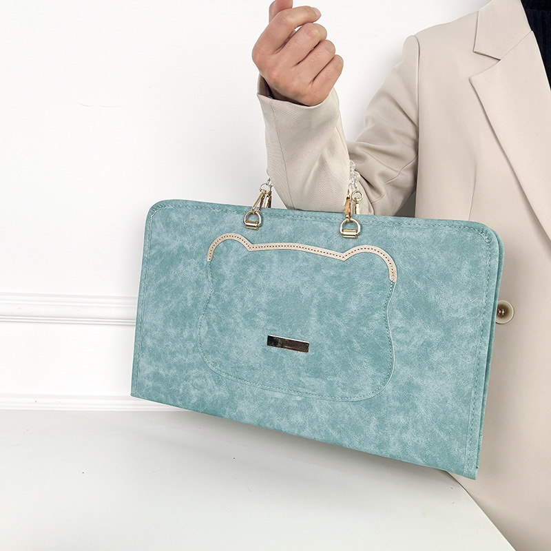 2026 stijlvolle laptoptas, geschikt voor 13, 14, 15 en 16 inch laptops, schattige laptoptas.: 14" / Marineblauw