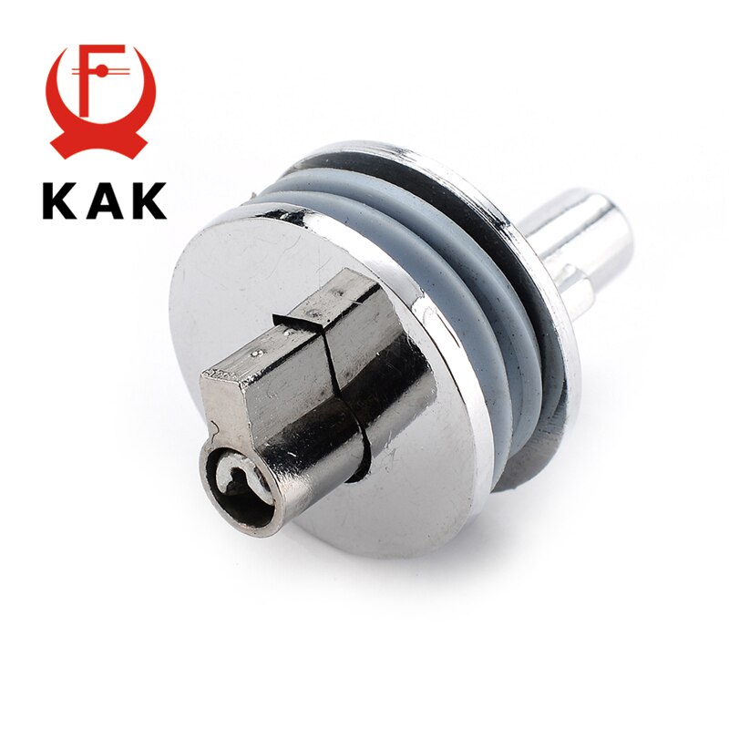Cerradura de vidrio de KAK-501, cerrojo de aleación de Zinc para escaparate, vitrina de vidrio, cerraduras de cilindro, herrajes de puerta de empuje de vidrio deslizante