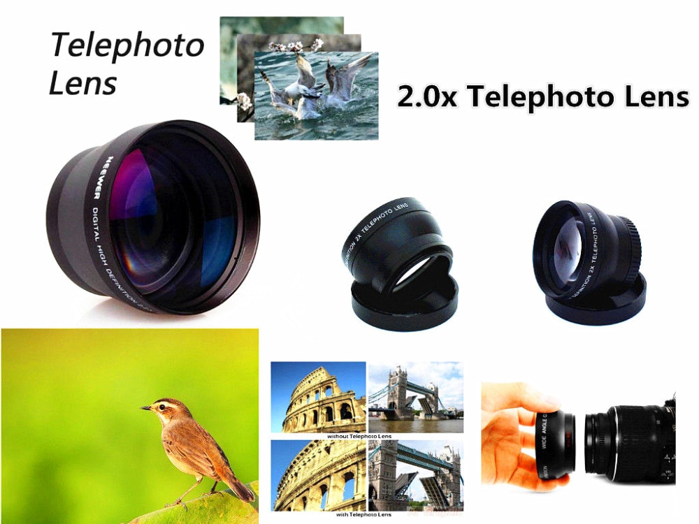 37mm 2x forstørrelse teleobjektiv til olympus omd  em10 ii om-d e -m10 /  mark i ii iii 1 2 3 med 14-42mm linser