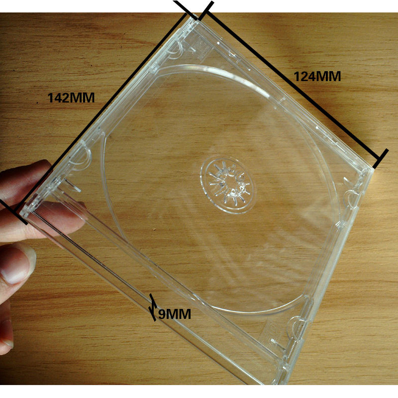 1Pcs Standaard Clear Lade Cd Jewel Case Hold 1 Disc