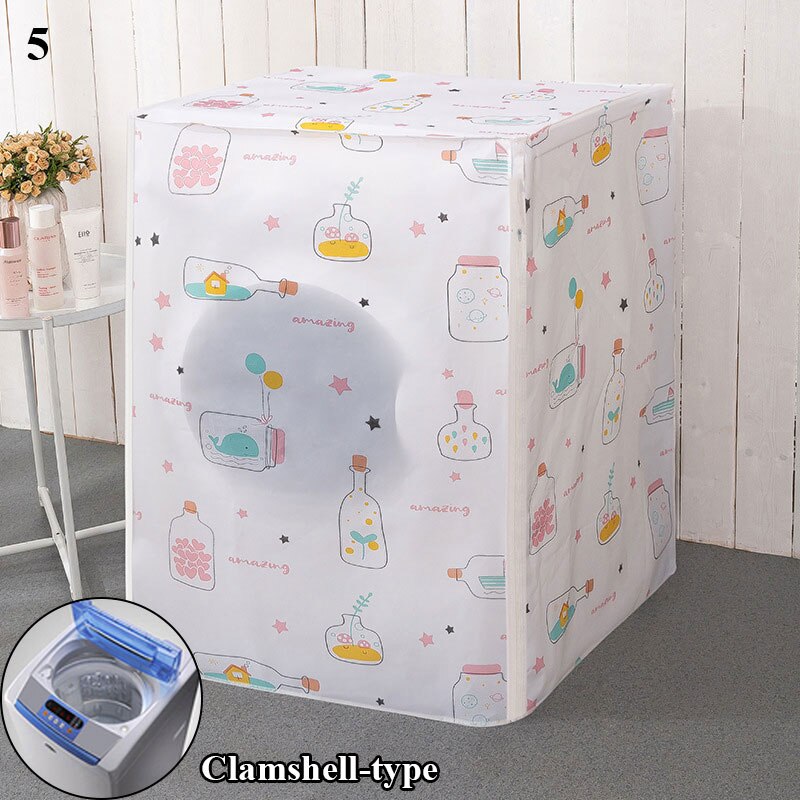 Housse de Protection pour Machine à laver, imprimé géométrique, Protection contre la poussière, étui étanche pour Machine à laver/chargement frontal: 5