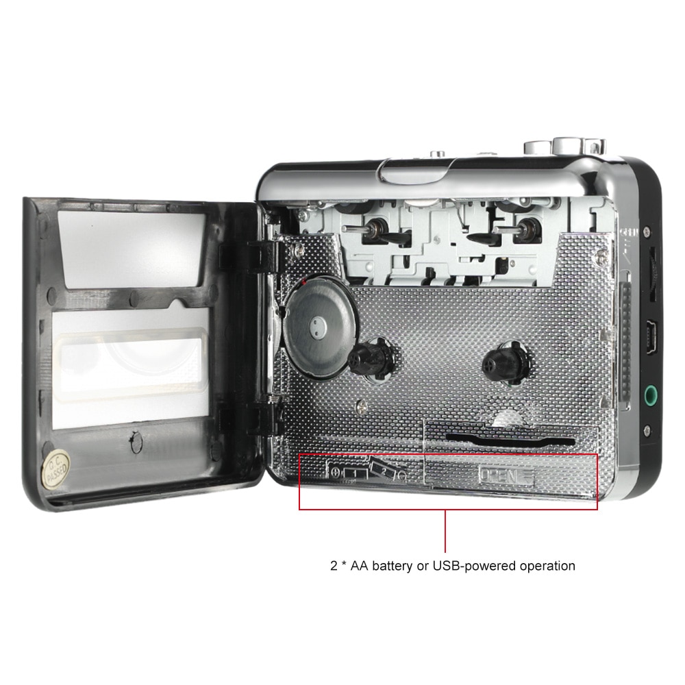 Ezcap USB Cassette Capture Cassette Tape-to-MP3 Converter into Computer Stereo HiFi Sound Mega Bass Audio Music Player