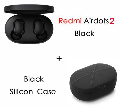 Xiaomi-auriculares Redmi Airdots 2 TWS Bluetooth 5,0, auriculares estéreo de graves con micrófono, auriculares manos libres con Control IA: add black case