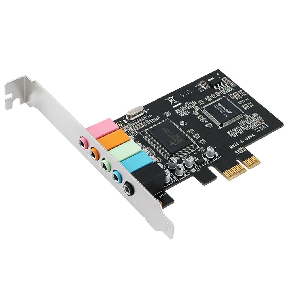 PCIe Soundkarte 5,1, PCI äußern umgeben 3D Audio- Karte für PC mit Hohe Direkte Klang Leistung & niedrig Profil Halterung