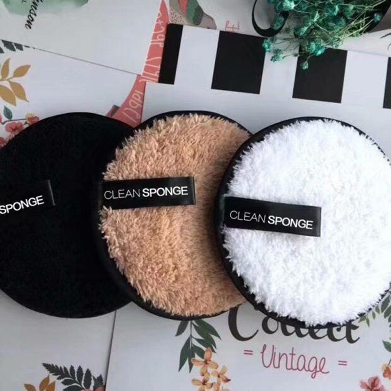3 Colors Round Shape Sponge Cosmetic Puff Makeup Puff Cleansing Powder Puff Face Cleaning Makeup Remove Puff Cotton Cosmetic