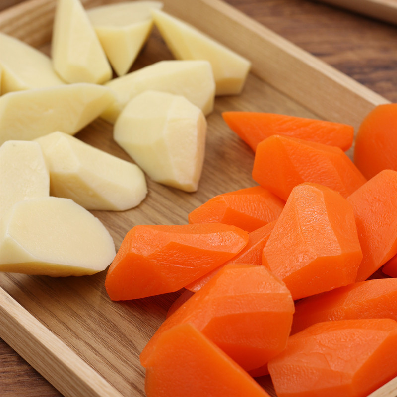 Simulerad mat potatisblock potatisblock morotsblock grönsaksmodell äta lekrätter set fotografering rekvisita