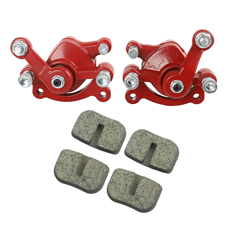 Främre bakre skivbromsok med belägg för 2- -takts 43cc 47cc 49cc kinesisk minimoto barn atv fyrhjuling dirt pocket bike bensinscooter: Silver-