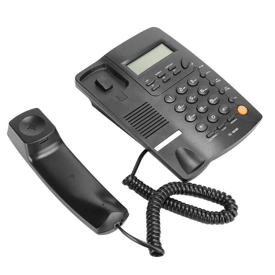 Téléphone portable mains libres noir ABS TC-9200, Identification, famille, Business, hôtel, fixe