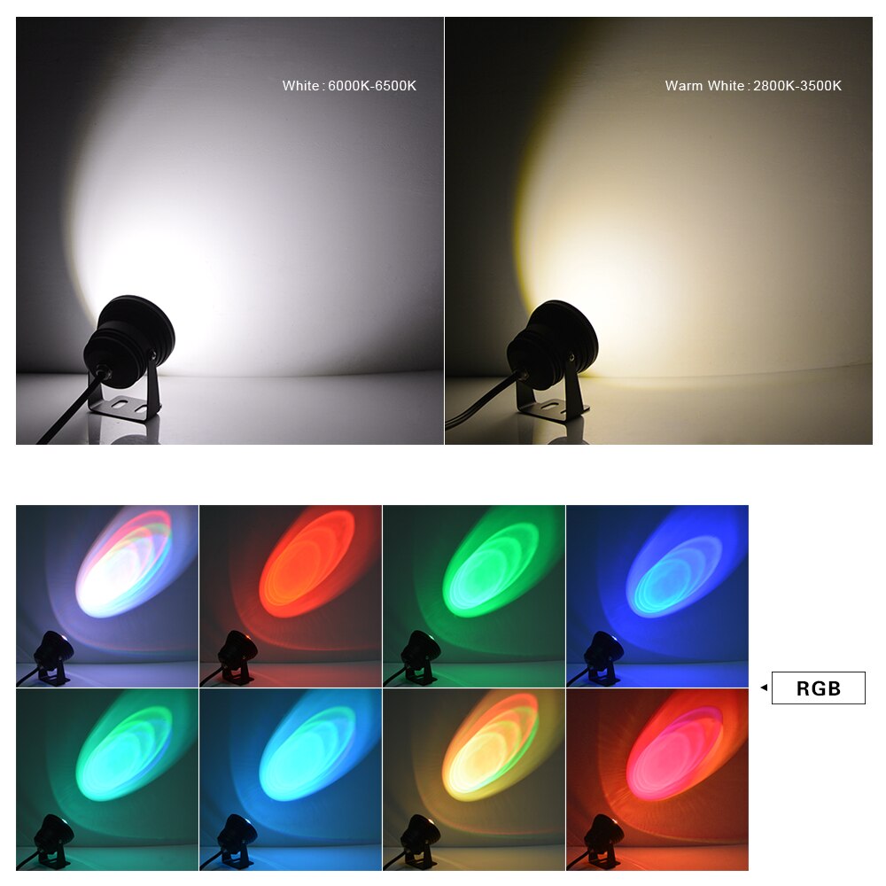 10w led zwembadspots,  ip65 onderwater aquariumlampen, 12v fonteinen, vijververlichting, rgb/wit/warm wit