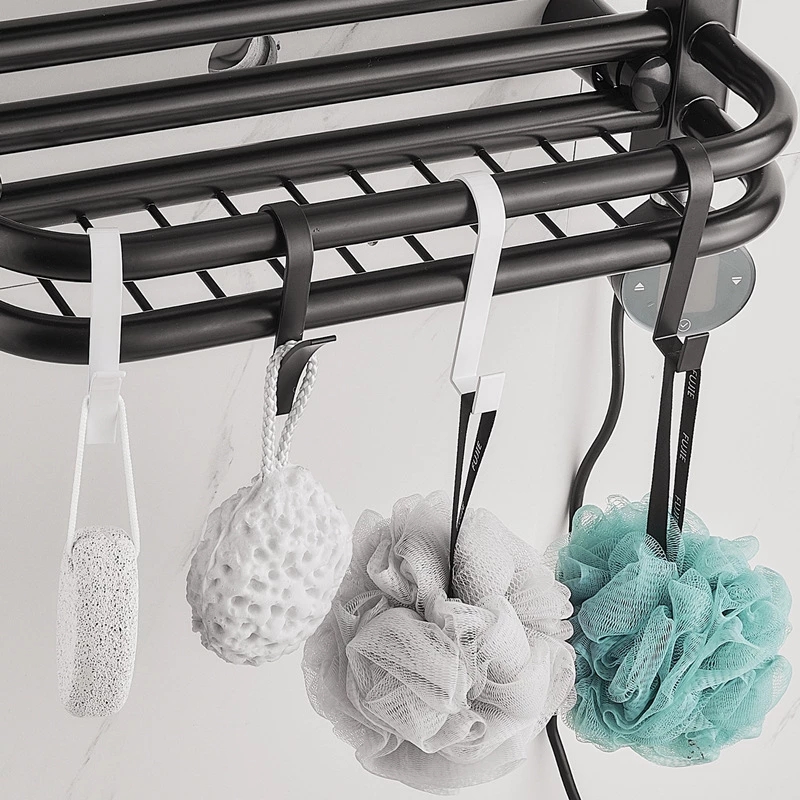 Crochet multifonctionnel en aluminium, espace de radiateur, porte d'armoire, crochet arrière, serviette de salle de bain, petit crochet, accessoires pour la maison, 1/2 pièces