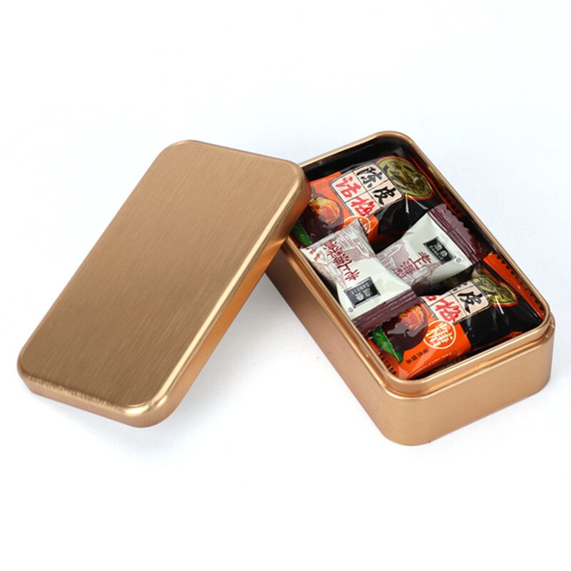 Caja de hojalata para envasado de té, caja de lata de té verde, Simple, de Color puro, Mini caja de cosméticos portátil