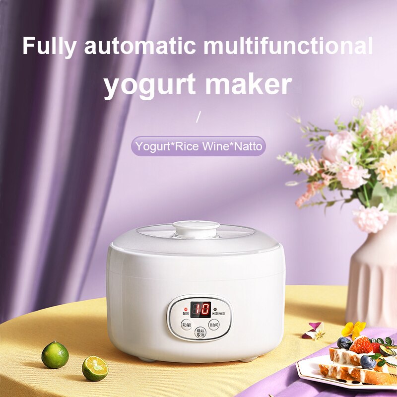 Automatische Elektrische Joghurt Hersteller Edelstahl Liner Container wein Hersteller joghurt Buttermilch sauer milch maschine 1L EU