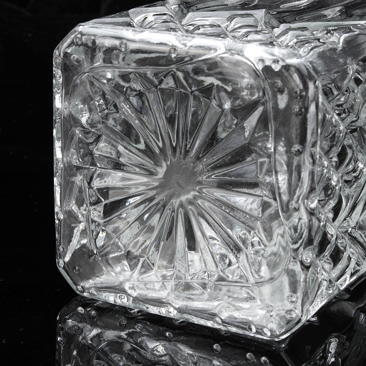 1 st 800ml diamant glasflaska hällare vintage glas sprit whisky kristall flaska dryck karaff karaff bar