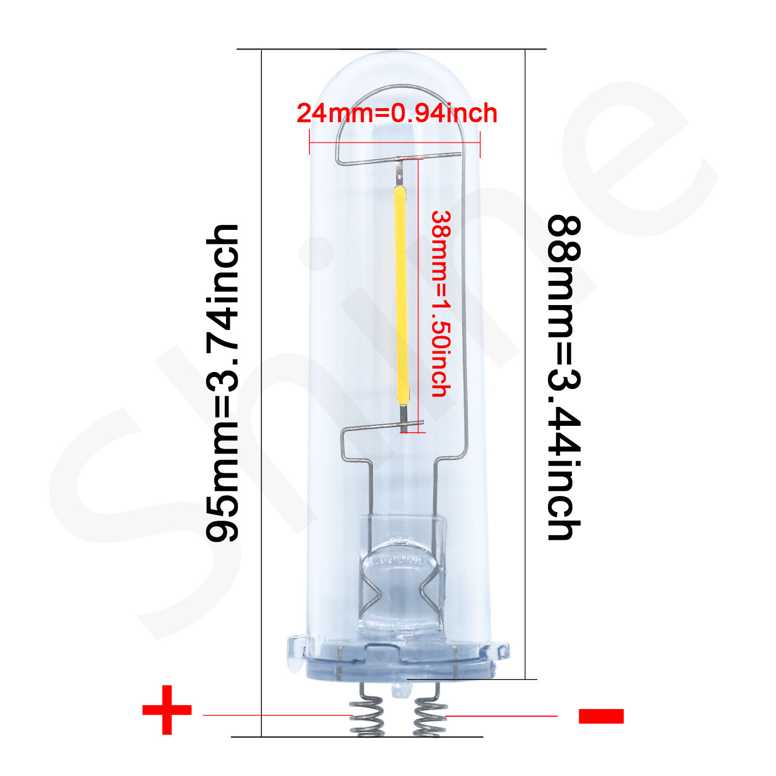Led edison-lampa lampa rör  dc 3v ljuskällor solcellslampa plastlampa ljuskälla glödlampa 3000k färgtemperatur tillbehör