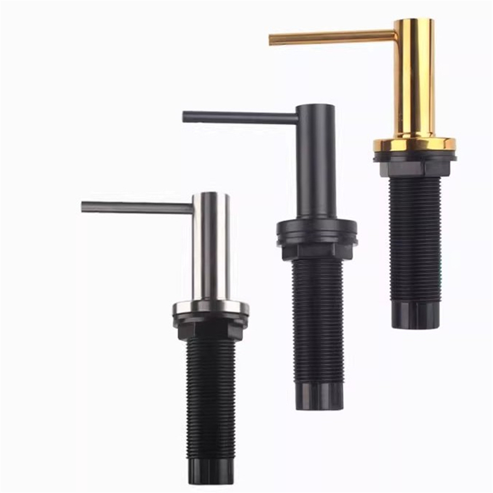 Küchenwaschmittelspender, Waschbecken, Seifenspender, Badezimmer, Flüssigseifenspender, Spülmittelspender, Pumpenkopf, Schwarz, Gold