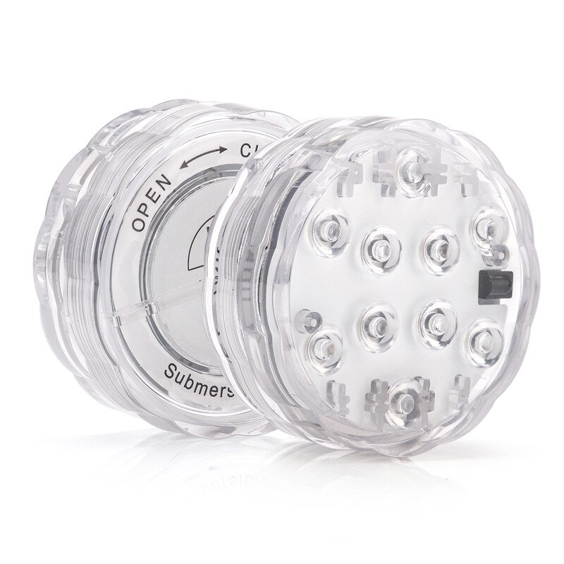 10 led piscina lâmpada de luz submersível rgb ip68 controle remoto à prova dwaterproof água luzes subaquáticas lagoa natação decorativa