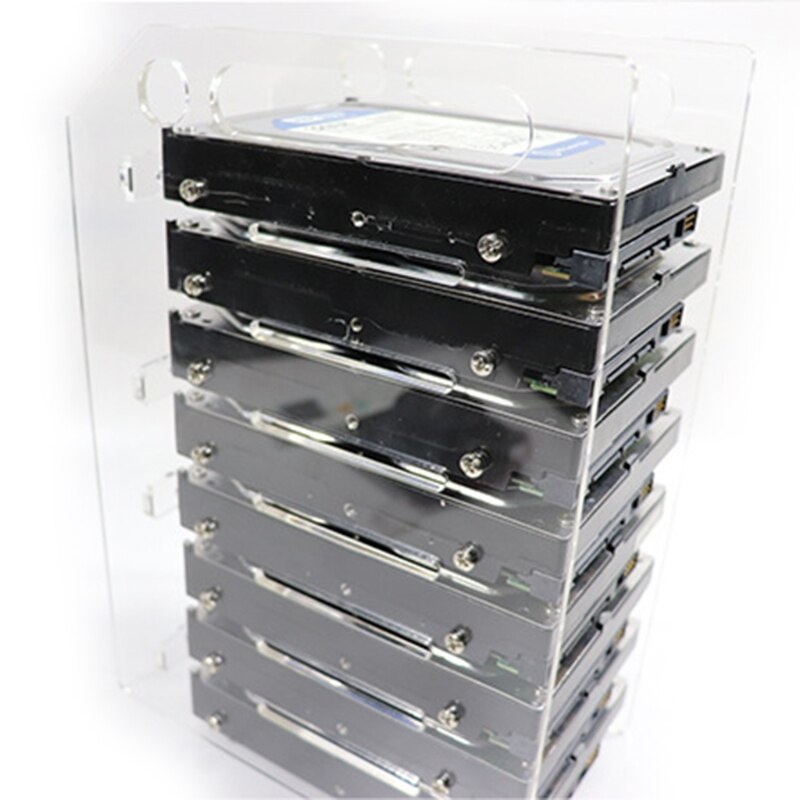 Soporte de disco duro de 87HA para HDD de 3,5 pulgadas, organizador de almacenamiento, carcasa, Bahía de disco duro de 3,5 pulgadas, multicapa opcional de refrigeración