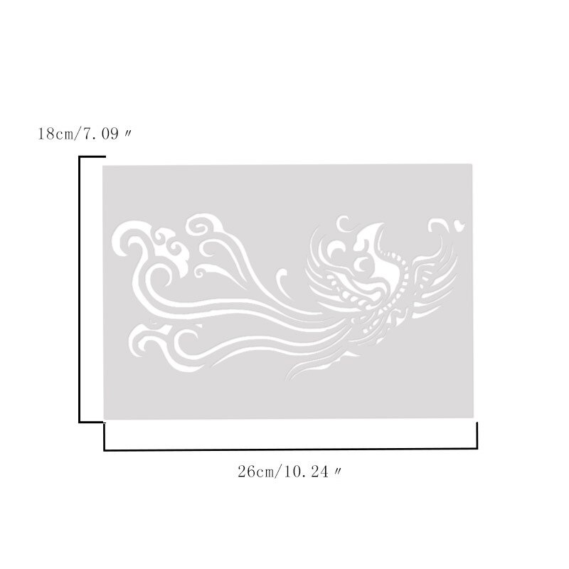 18*26 Phoenix pvc Gelaagdheid Stencils voor Diy scrapbook kleuring, schilderen stencil, home decor diy etc. product afbeelding