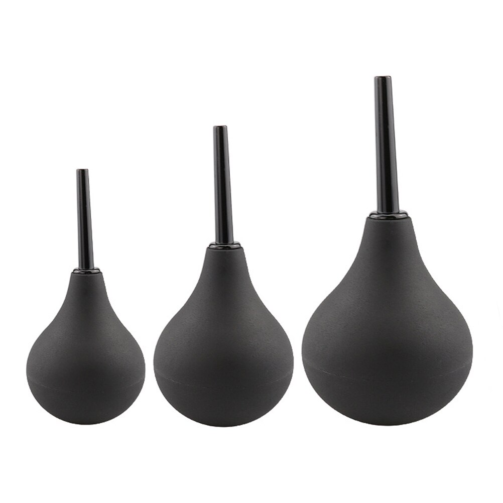 224ml silikon aurilave luftblåsende vask ørekule rengjøring toner støvsuging ball størrelse l (svart)