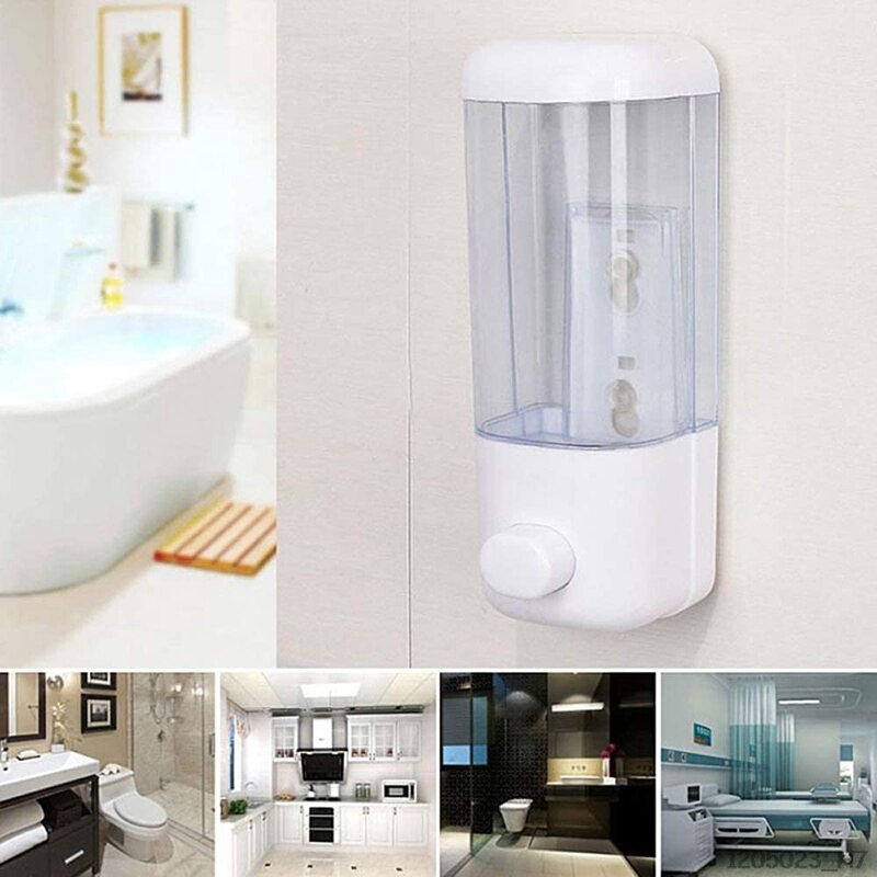 500ML Wall Mount Liquid Soap Dispenser Hand Wash Wall-Mount Manual Soap Dispensers Shampoo Container Bathroom Bottle Accessories