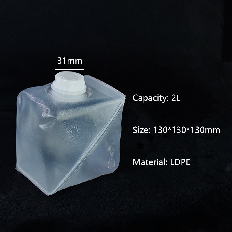 5PCS/lot Soft LDPE plastic storage container 2L for Liquid confiture Leakproof Foldable Water Bag BPA Free